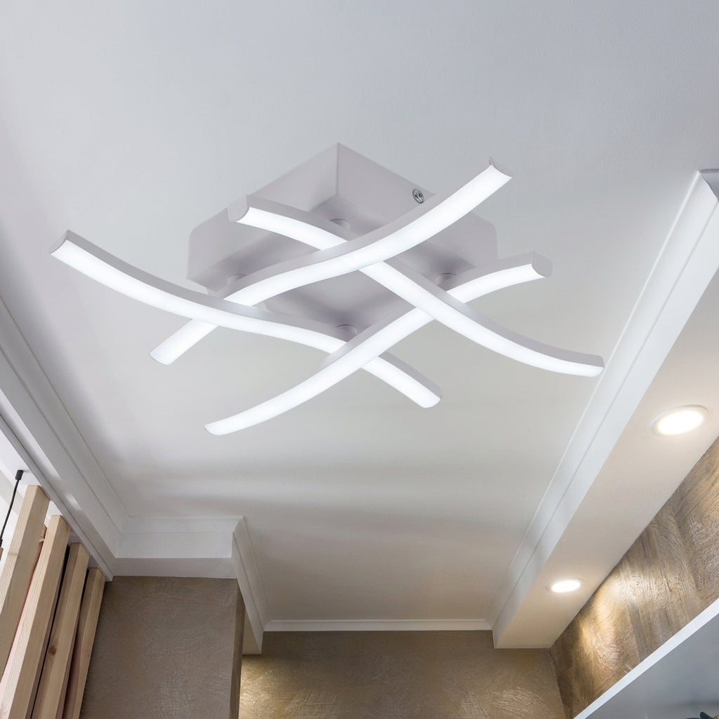 Criss Cross Dimmable LED Ceiling Light for Living Room and Bedroom