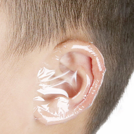Waterproof sticker applied over the ear