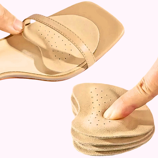 Inserting forefoot pad into a shoe