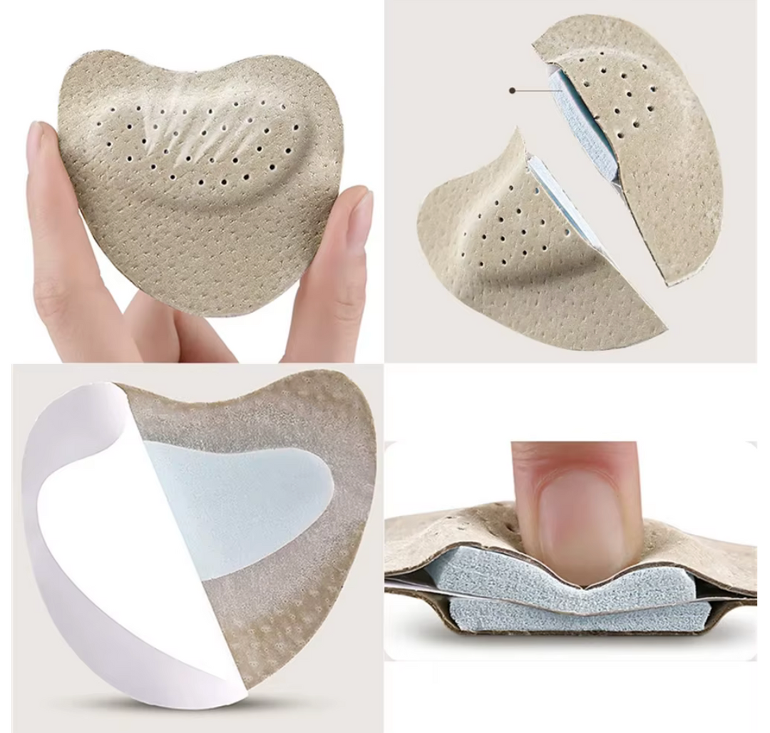 Forefoot pad features and flexibility