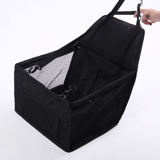 Foldable Padded Pet Car Booster Seat with Safety Harness for Dogs