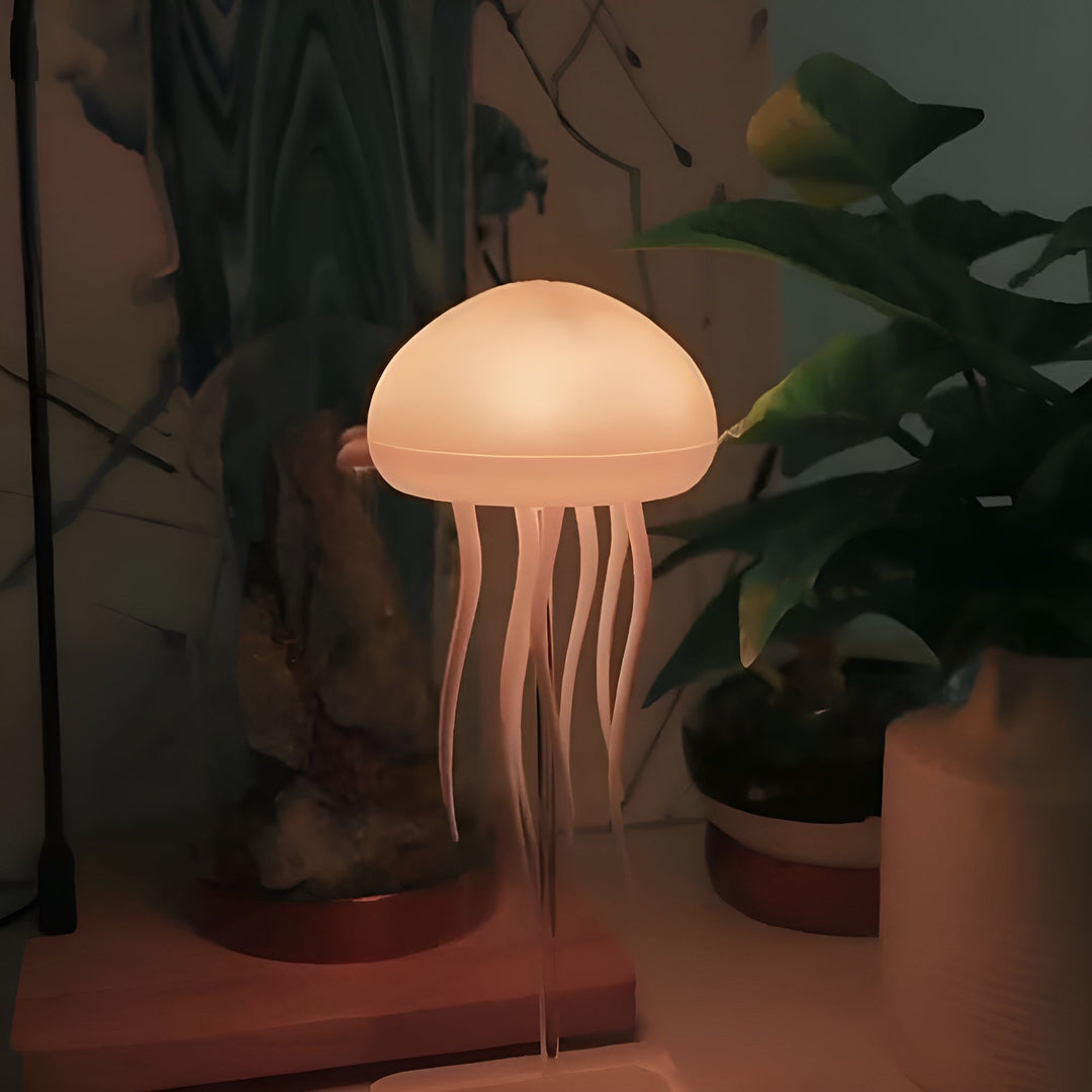 Color Changing RGB Jellyfish LED Mood Lamp with Voice Activation