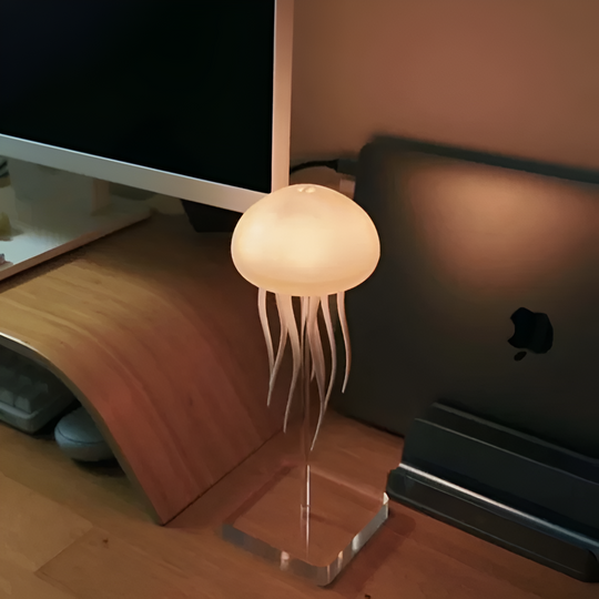Color Changing RGB Jellyfish LED Mood Lamp with Voice Activation