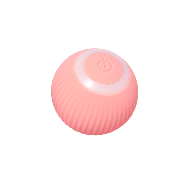 Pink smart rolling ball cat toy