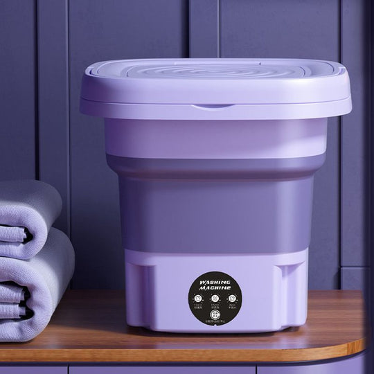 Purple foldable mini washer