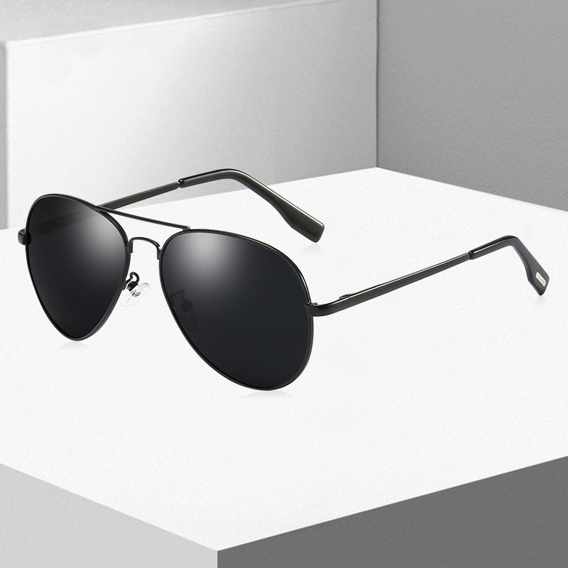 Black aviator sunglasses