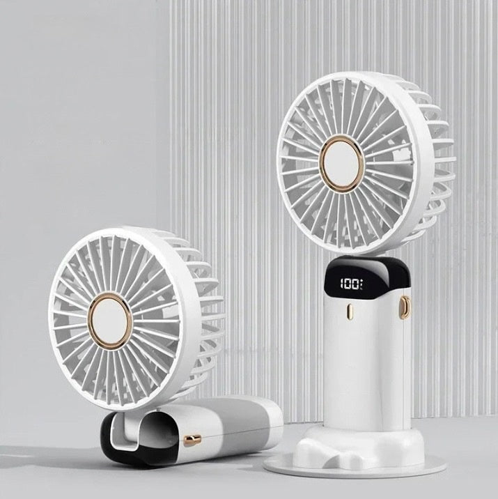 Portable Handheld Mini Fan with Rechargeable Battery for Travel and Outdoor