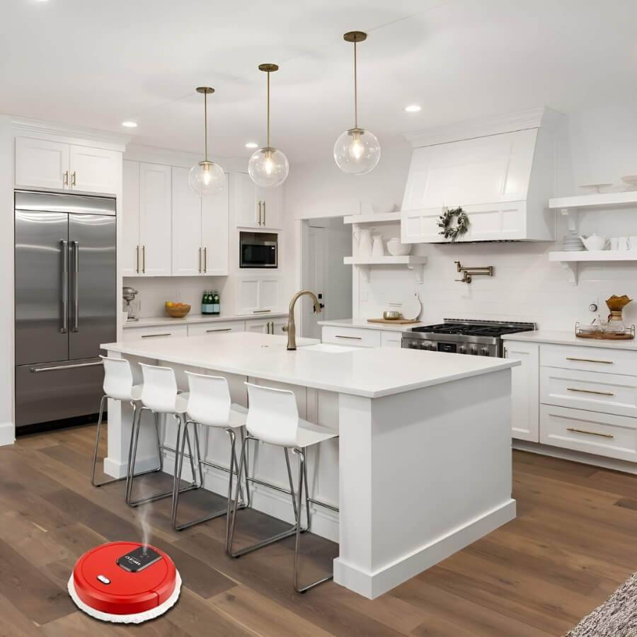 Automatic Circular Spin Mop Robot for Hands-Free Floor Cleaning