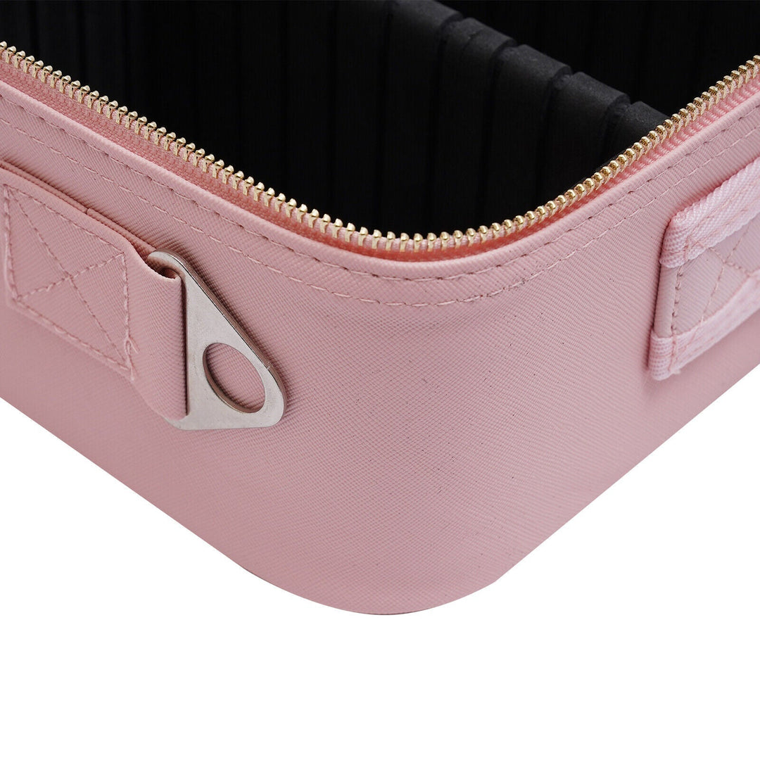Portable Travel Makeup Case with LED Light and Mirror for Cosmetics