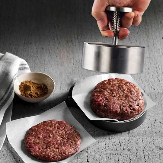 Stainless Steel Manual Burger Press for Perfect Hamburger Patties in the Kitchen