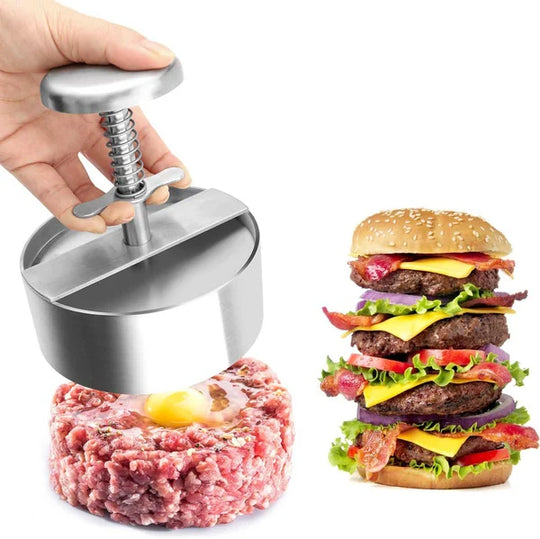 Stainless Steel Manual Burger Press for Perfect Hamburger Patties in the Kitchen