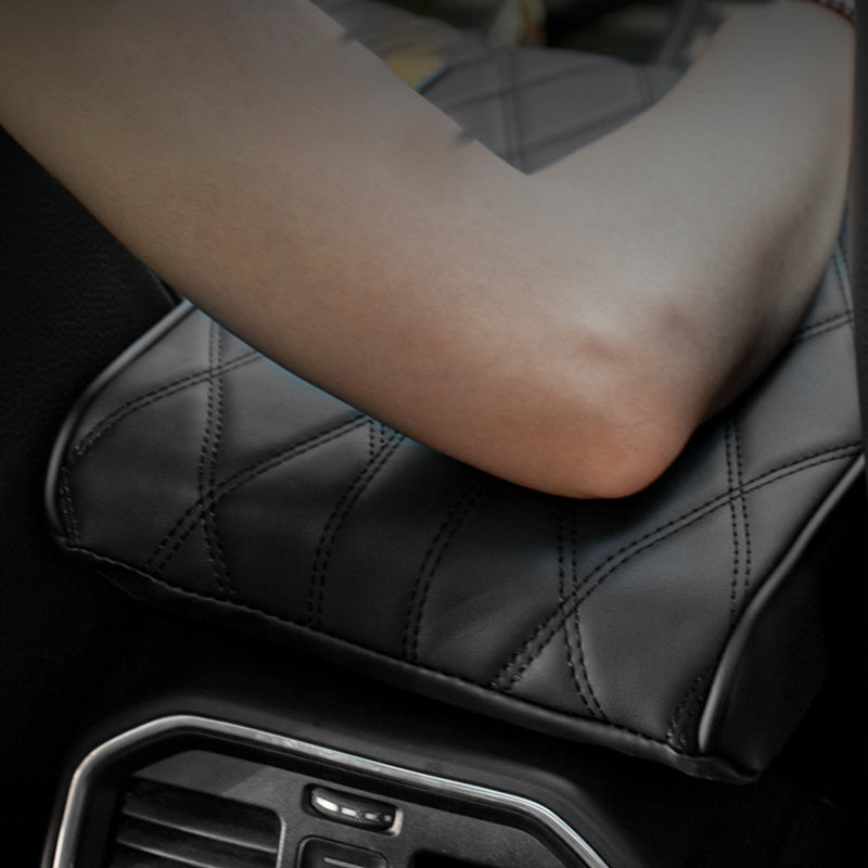 Quilted Memory Foam Center Console Armrest Cover for Car Comfort and Protection