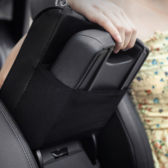 Quilted Memory Foam Center Console Armrest Cover for Car Comfort and Protection