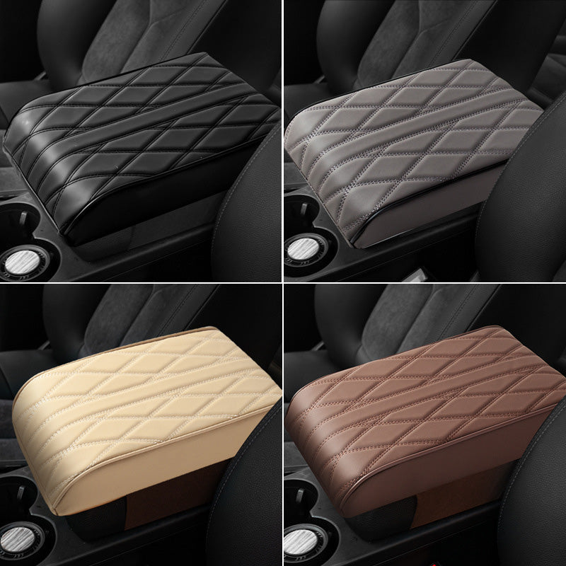Quilted Memory Foam Center Console Armrest Cover for Car Comfort and Protection