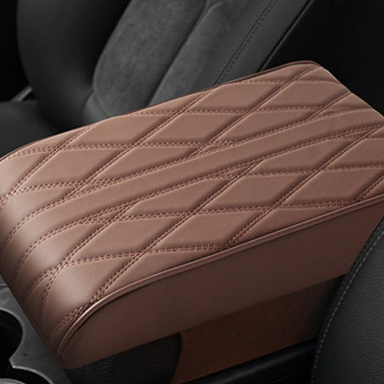 Quilted Memory Foam Center Console Armrest Cover for Car Comfort and Protection