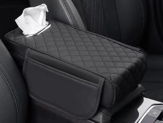 Quilted Memory Foam Center Console Armrest Cover for Car Comfort and Protection