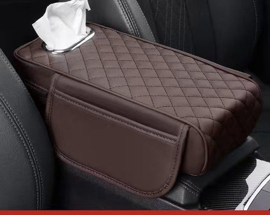 Quilted Memory Foam Center Console Armrest Cover for Car Comfort and Protection