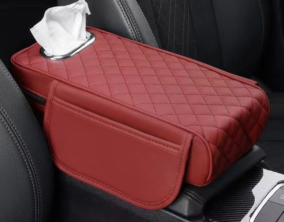 Quilted Memory Foam Center Console Armrest Cover for Car Comfort and Protection