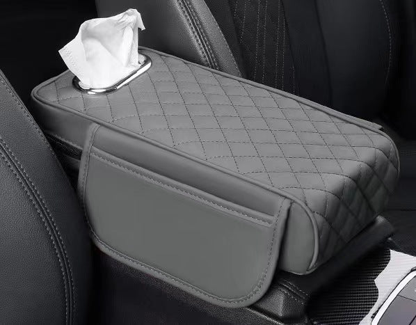 Quilted Memory Foam Center Console Armrest Cover for Car Comfort and Protection