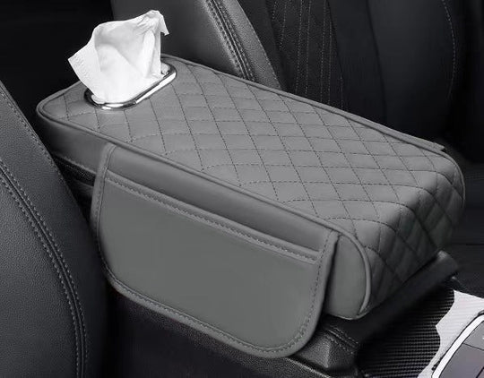 Quilted Memory Foam Center Console Armrest Cover for Car Comfort and Protection