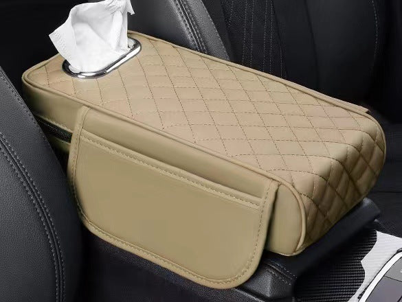 Quilted Memory Foam Center Console Armrest Cover for Car Comfort and Protection