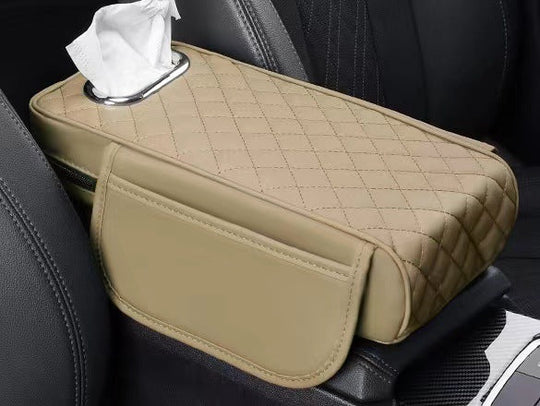Quilted Memory Foam Center Console Armrest Cover for Car Comfort and Protection