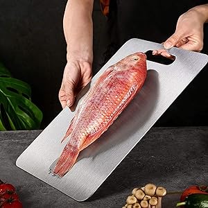 Heavy-Duty Stainless Steel Cutting Board for Kitchen Food Preparation
