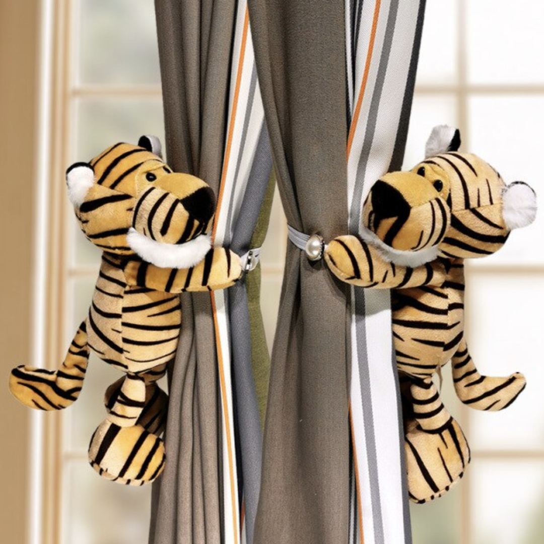 Plush Animal Curtain Tiebacks for Kids and Nursery Rooms