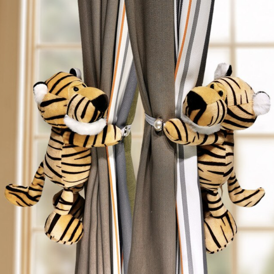 Plush Animal Curtain Tiebacks for Kids and Nursery Rooms
