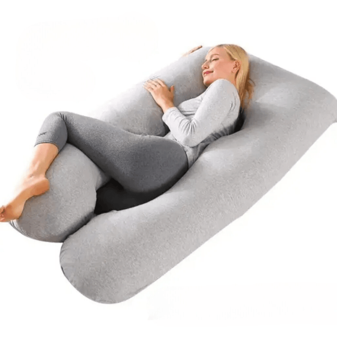 Plush U Shaped Full Body Support Pillow for Pregnancy and Side Sleeping