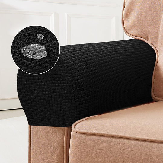 Black armrest covers