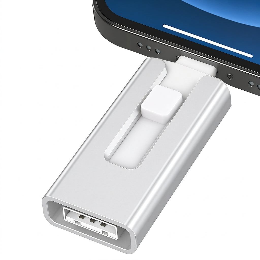 Silver flash drive