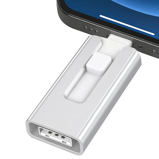 Silver flash drive