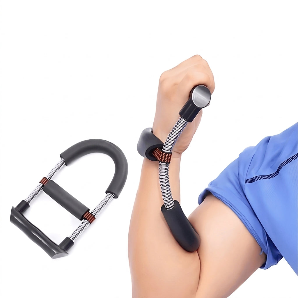 Adjustable spring wrist and forearm exerciser