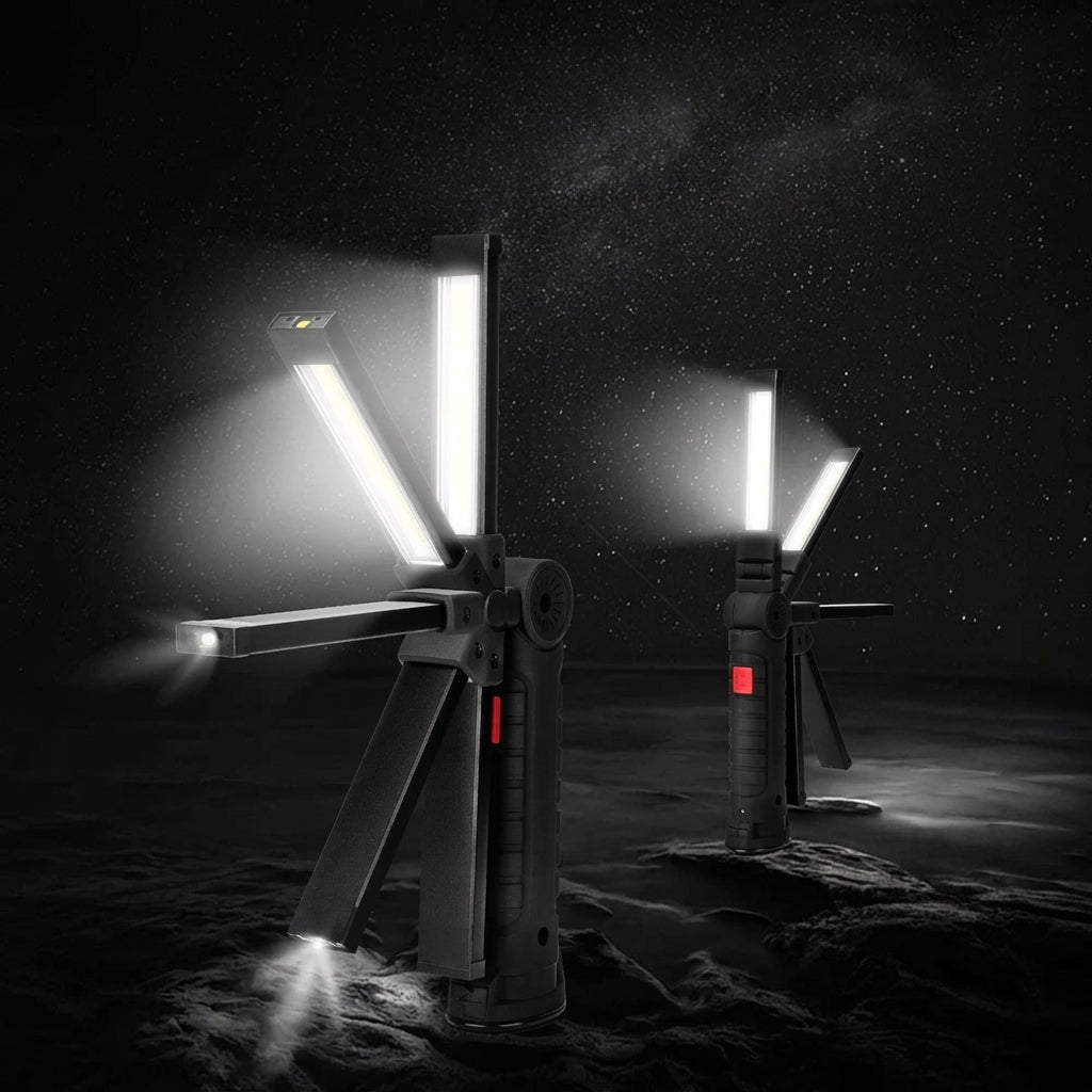 Foldable flashlights lighting up the night