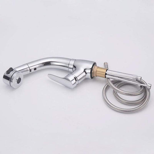 Pull-out sprayer hose detail