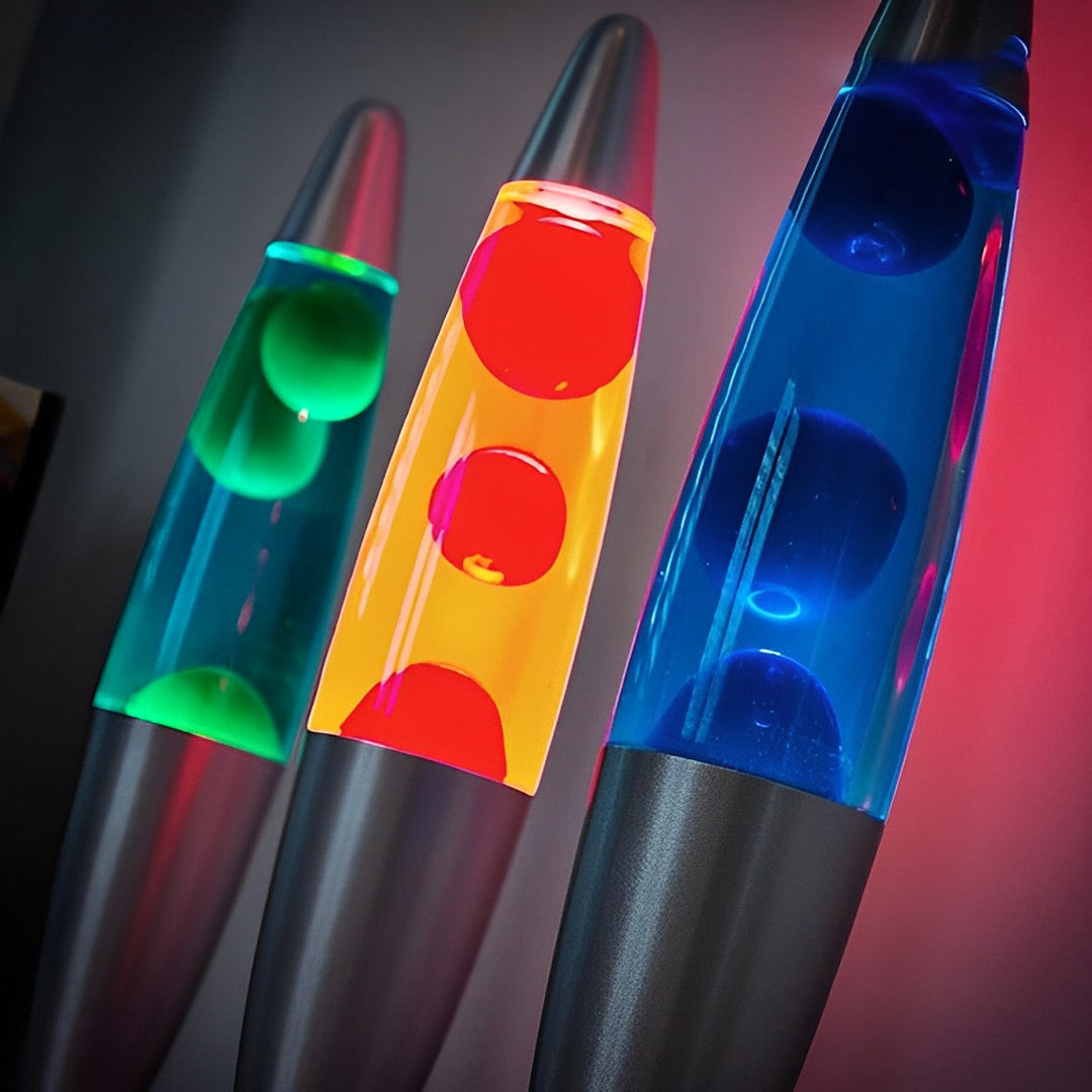 Lava lamps glowing lifestyle