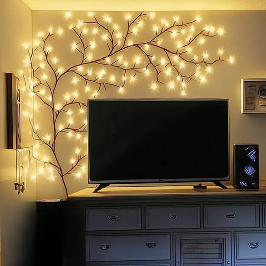 Willow lights above TV