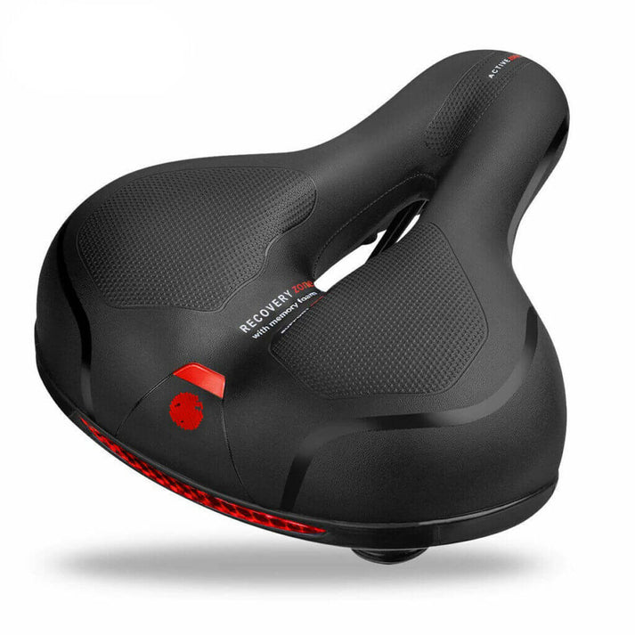 Bike seat cushion yellow accent