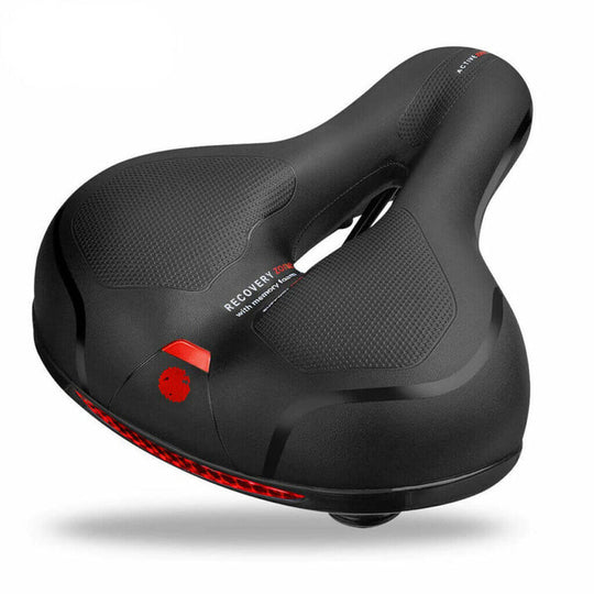 Bike seat cushion yellow accent