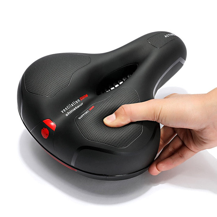 Bike seat cushion red taillight